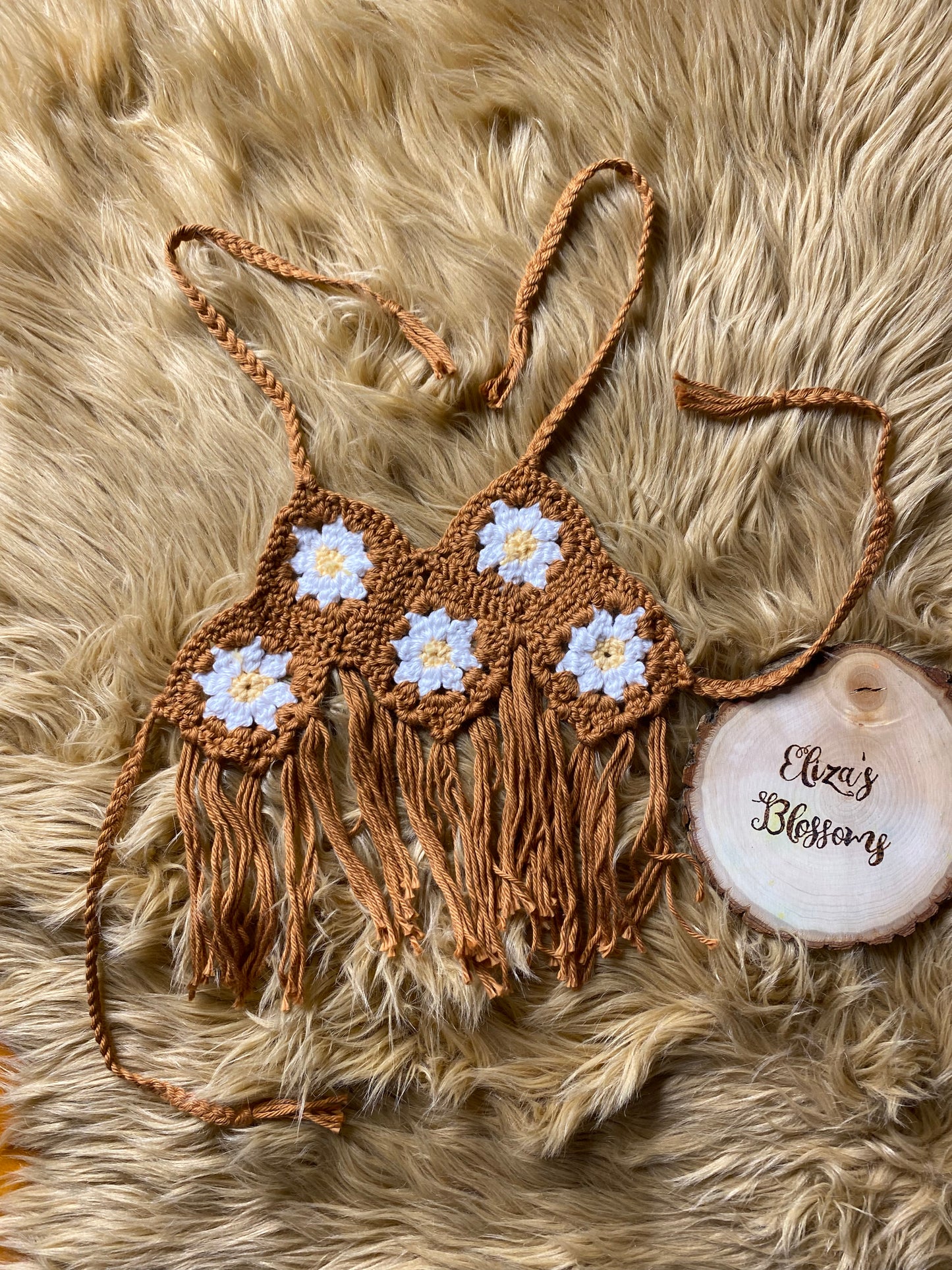 Light Brown Daisy Top