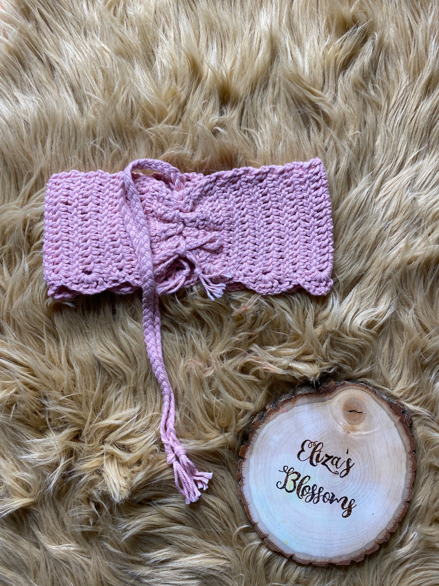 Light Pink Band Crochet Top
